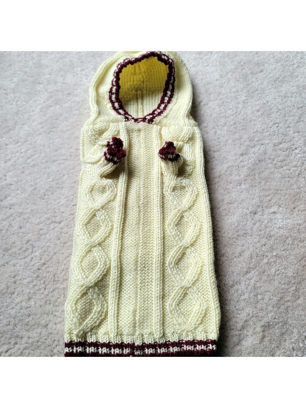 Knitted Hoodie for Small Dogs